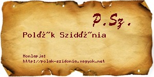 Polák Szidónia névjegykártya
